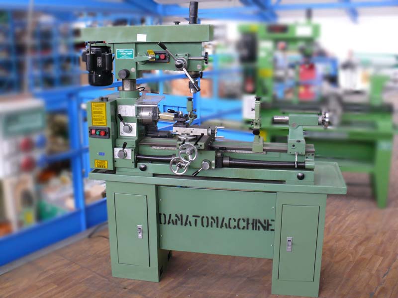 Tornio fresa foratrice per metalli Usato dotato di avanzamento automatico e distanza punte da 750 mm Tornio fresa foratrice per metalli Usato modello MASTER 750 3.L
